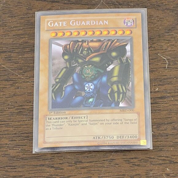 Yugioh! Gate Guardian ENGLISH Secret Rare Metal Raiders MRD  Gate Guardian Yu-Gi-Oh Metal Raiders MRD-000 Secret Rare 1st Edition